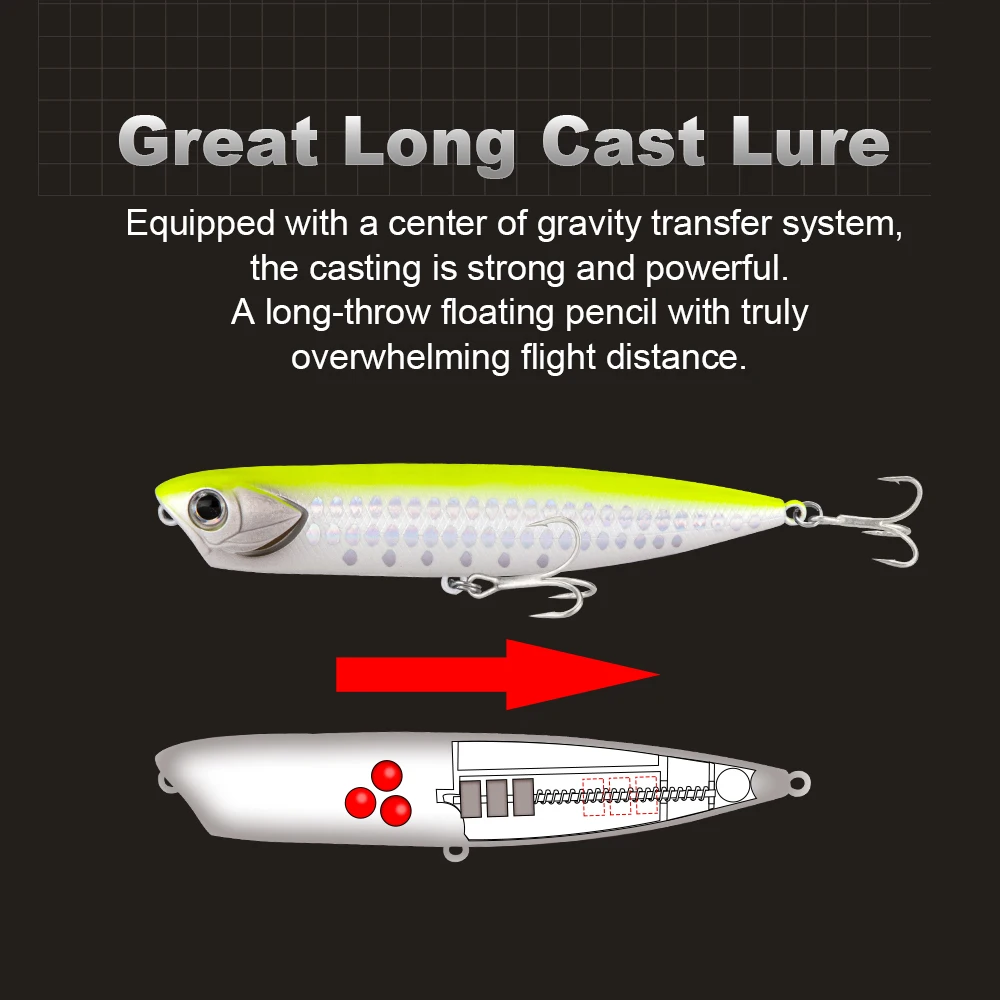 HONOREAL TG12   Hard Baits Top Water Popper 10cm/15g Artificial bait fishing lure
