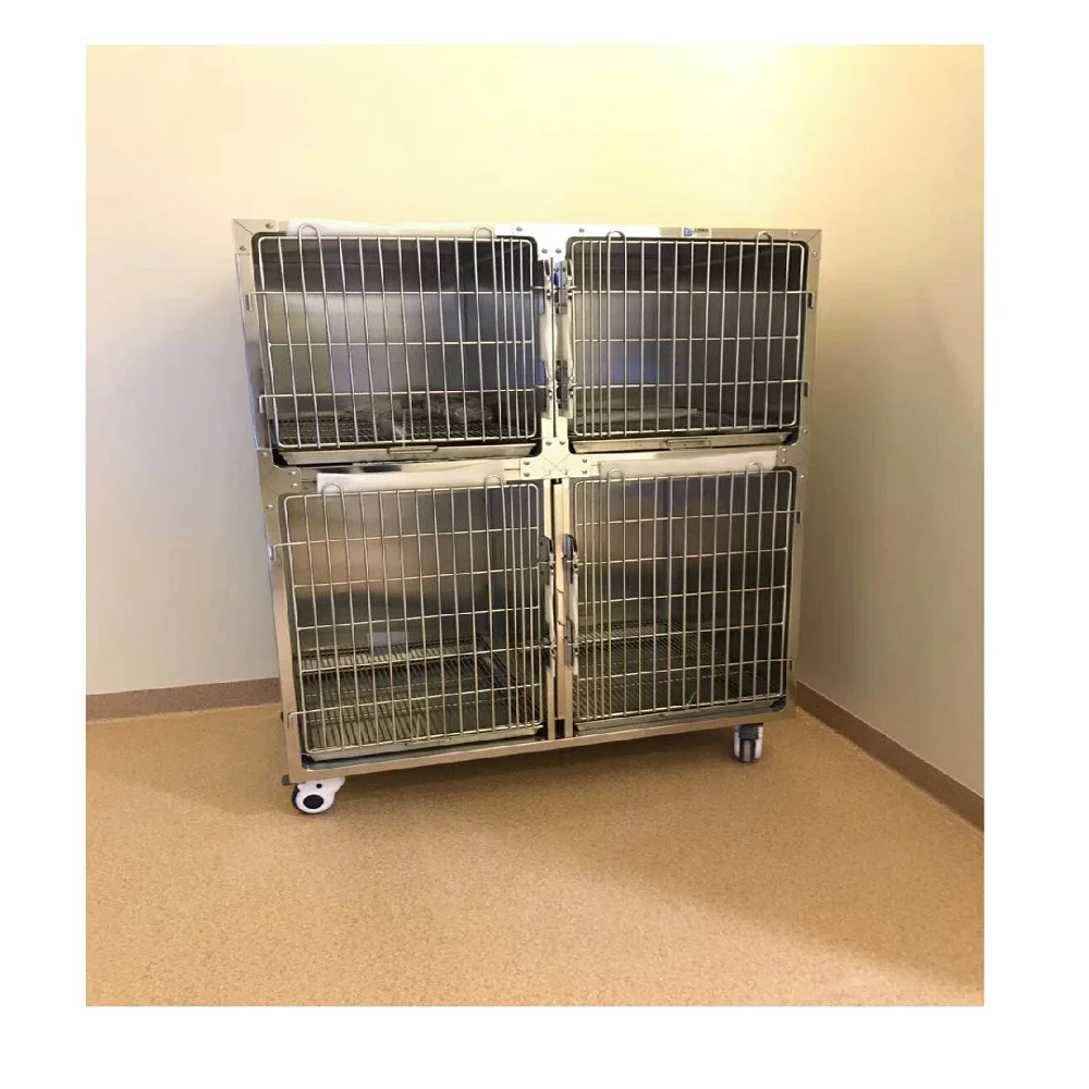 Pets clinic 304 stainless steel vet cage for dog/cat