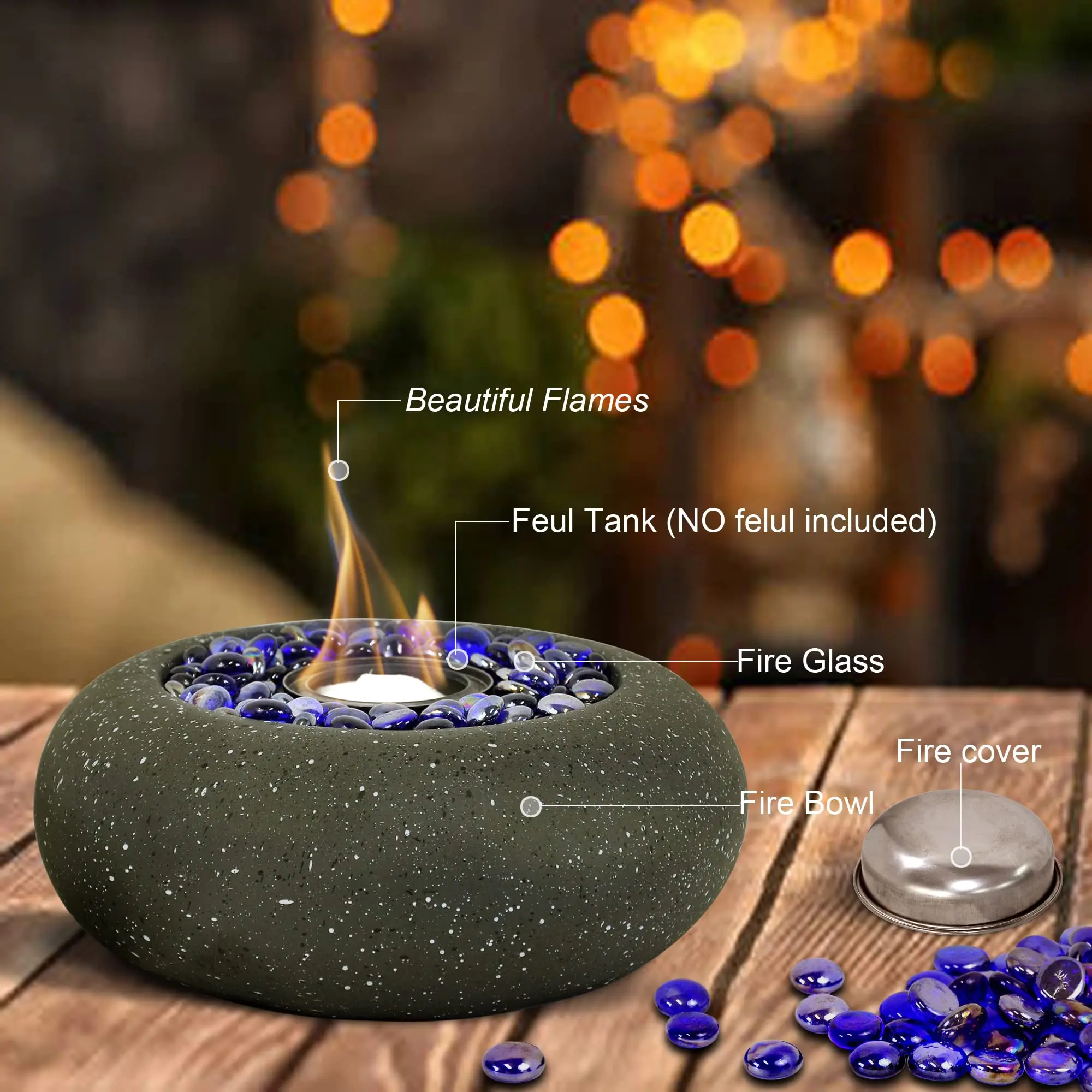 High Quality Tischkamin Portable Ethanol Fireplace table top fireplace tabletop fire pit Alcohol Bioethanol Fireplace