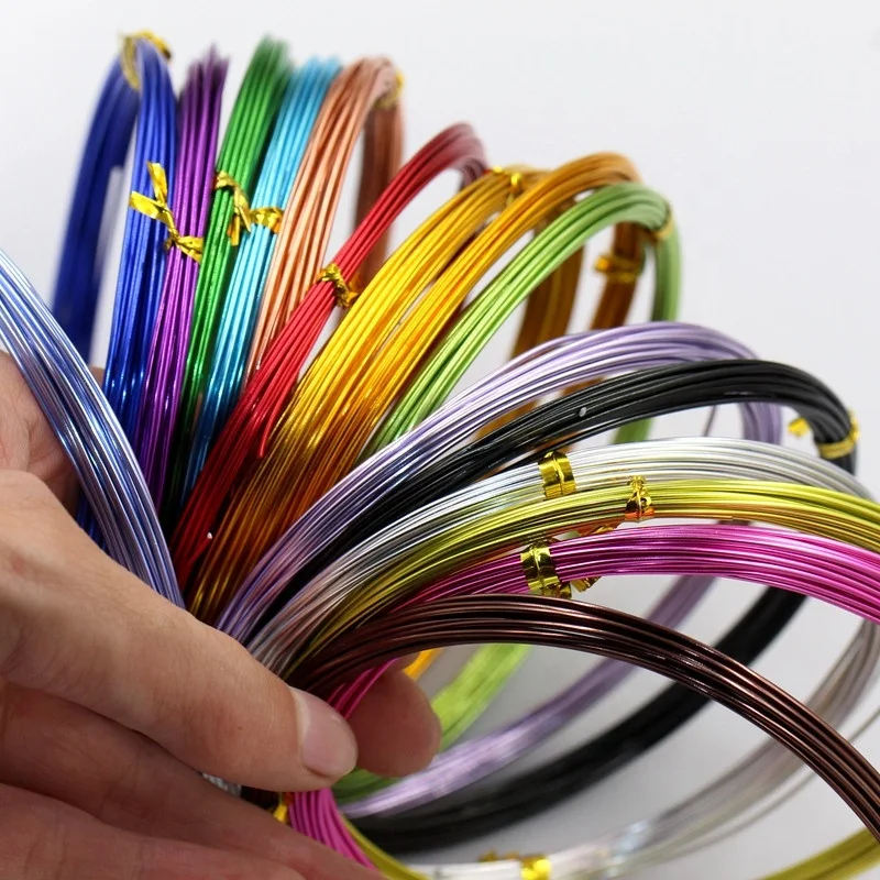 Engraving aluminium wire colorful Aluminum Soft Diy jewelry making craft wire Craft Aluminium Bonsai Wire