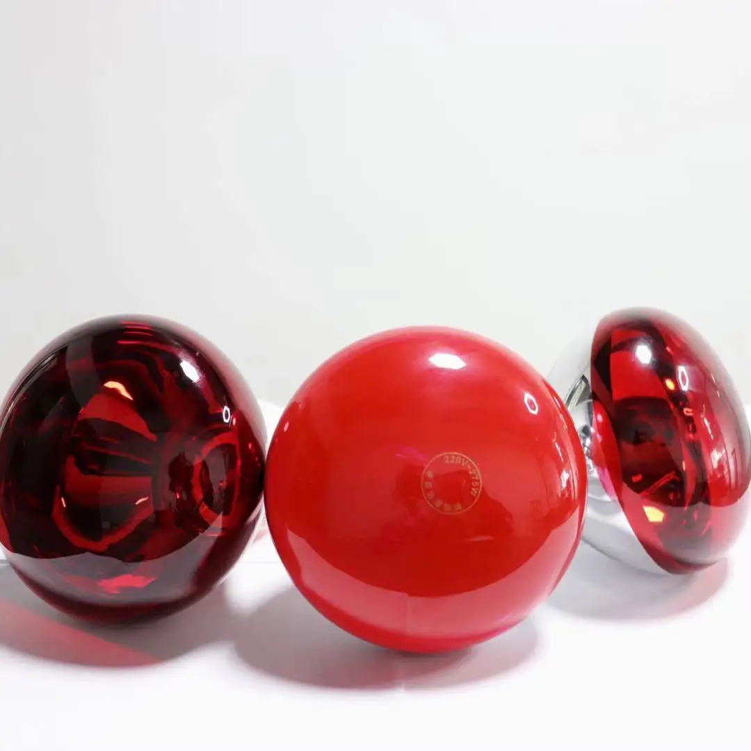 Red Explosion Proof Lamp Infrared Heating With Hard Glass Lamp Nickel Plating On Copper Lamp Base 100w To 275w