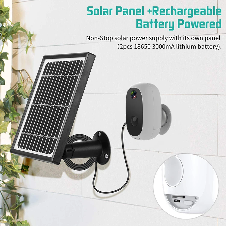 
MINI 6000mAh Battery Powered Smart Standalone Wireless IP Camera Powered Rechargeable Two Way Audio 
