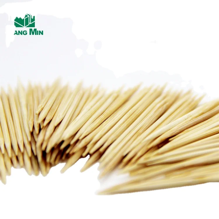 In stock pointed wooden toothpicks eco tooth pick disposable bamboo