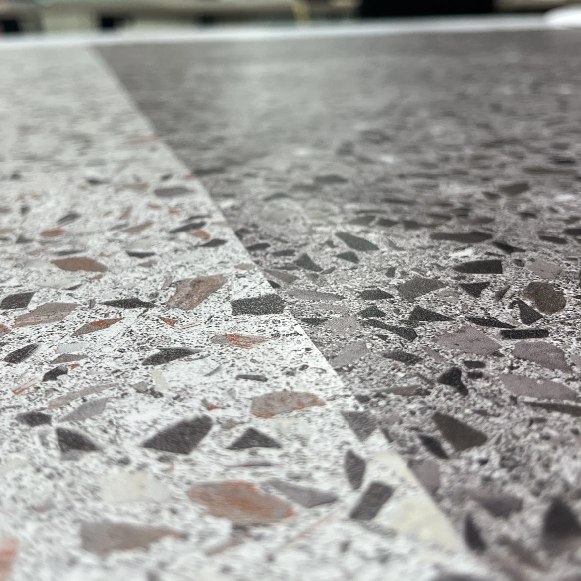 Beige Cement Terrazzo Pattern PVC lamination film decorative film spc floor color film