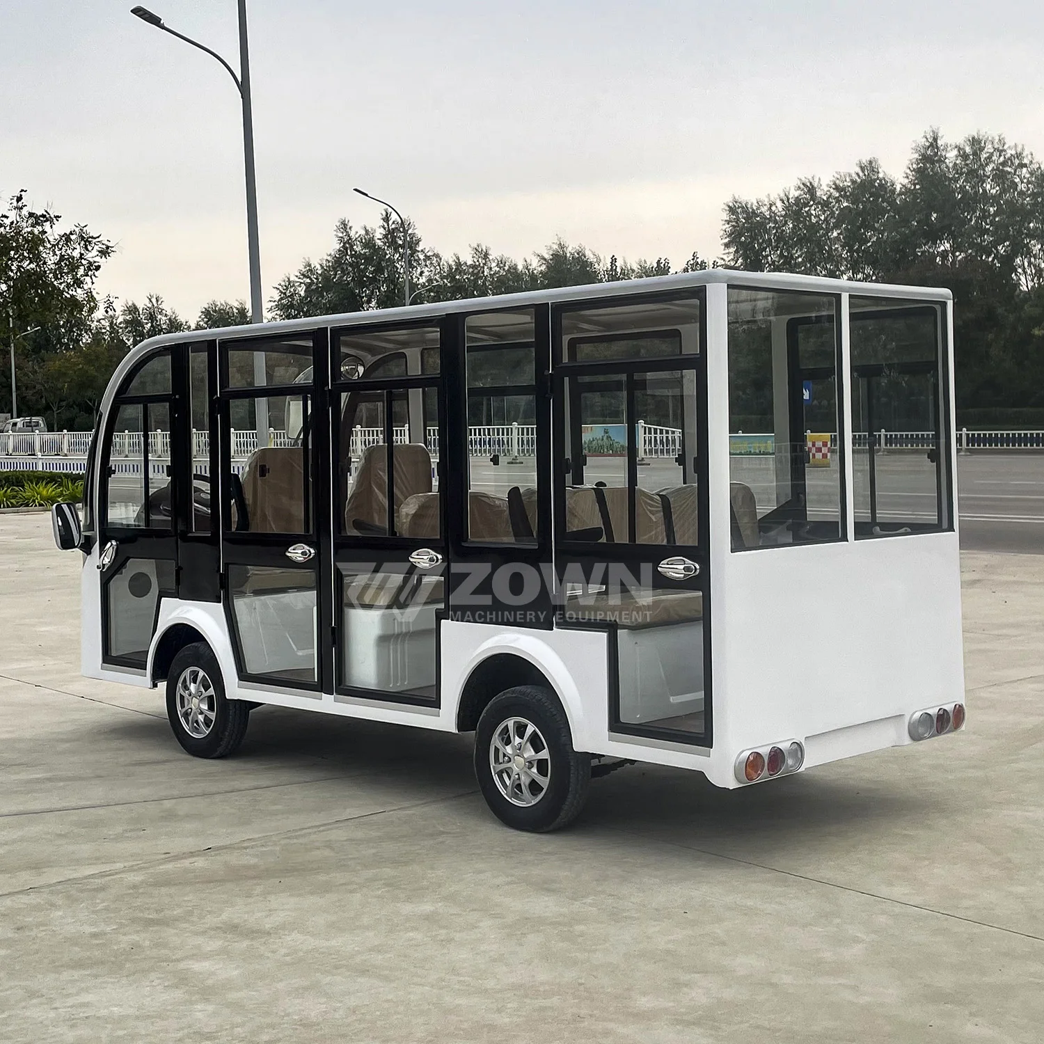 Certification Solar Sightseeing Bus Car Electric City Shuttle Passenger School Bus for Sale