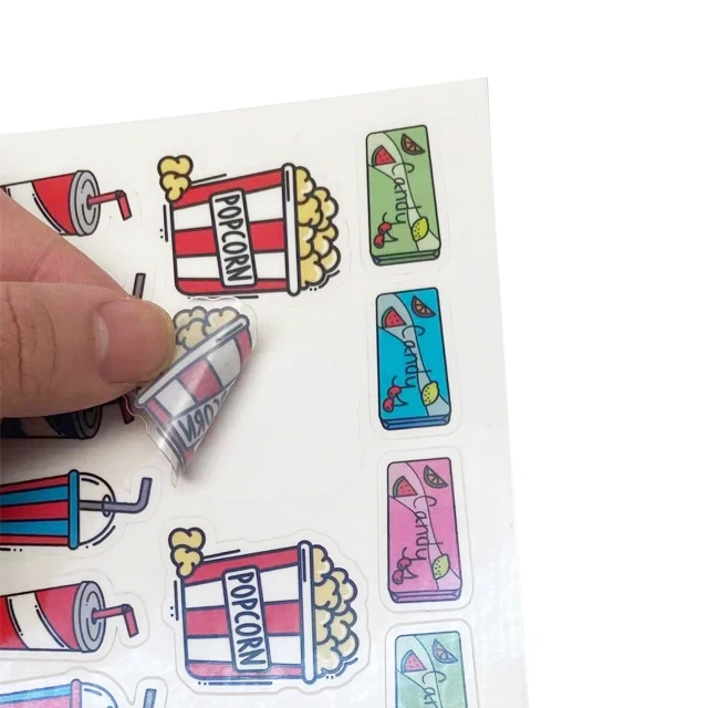 
Self Adhesive Cartoon Label Logo Design clear Sticker Decorative stickers 