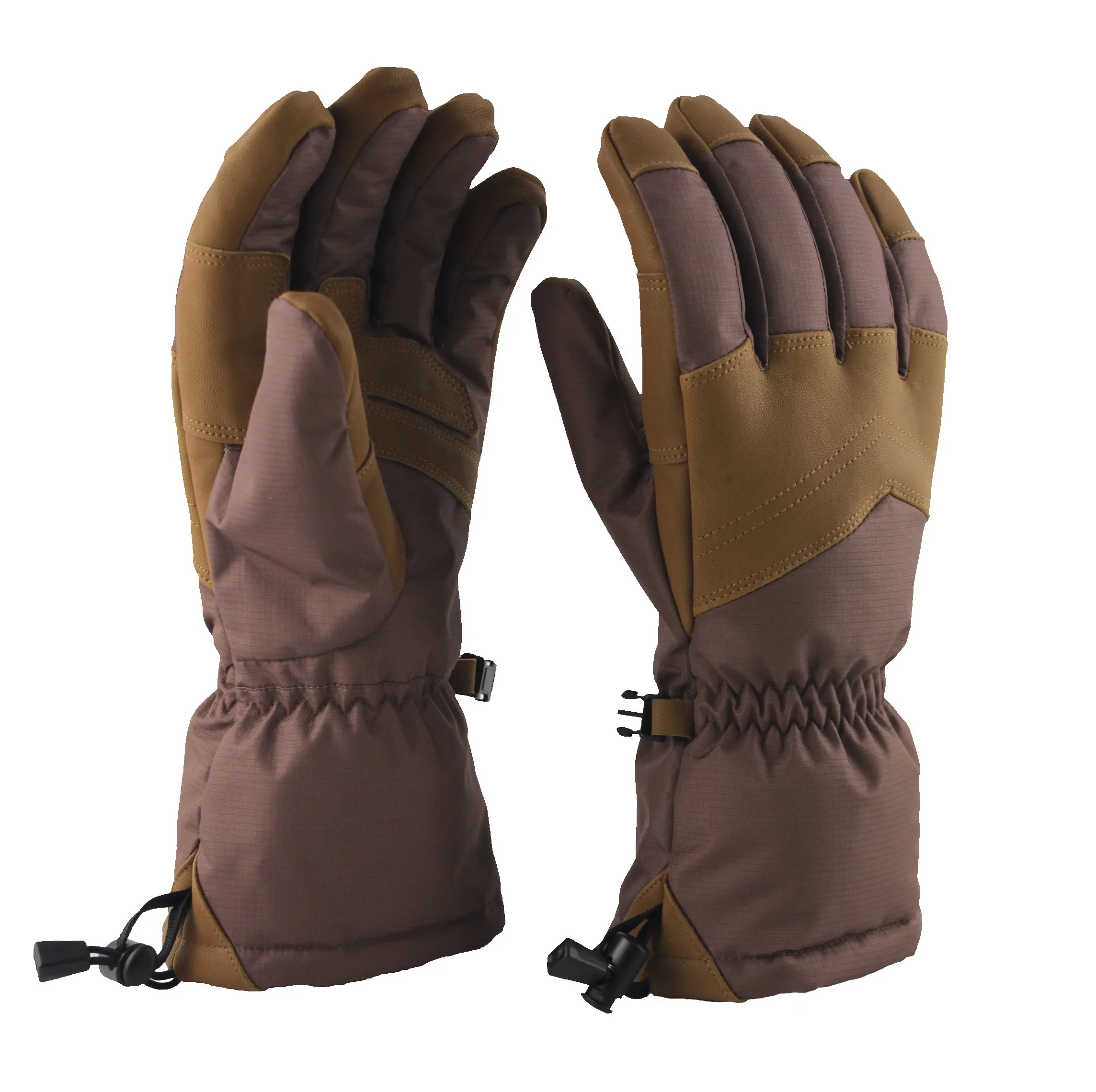 Goretex перчатки из водонепроницаемого материала с длинными манжетами 5 пальцев Зимние перчатки для катания на лыжах и альпинизма