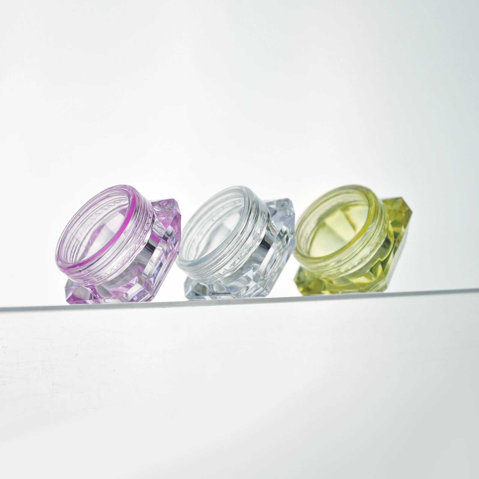 3g 5g Empty Frosted Plastic Cosmetic Makeup Jar Pots Transparent Sample Bottles Eyeshadow Pigment Cream Lip Balm Container