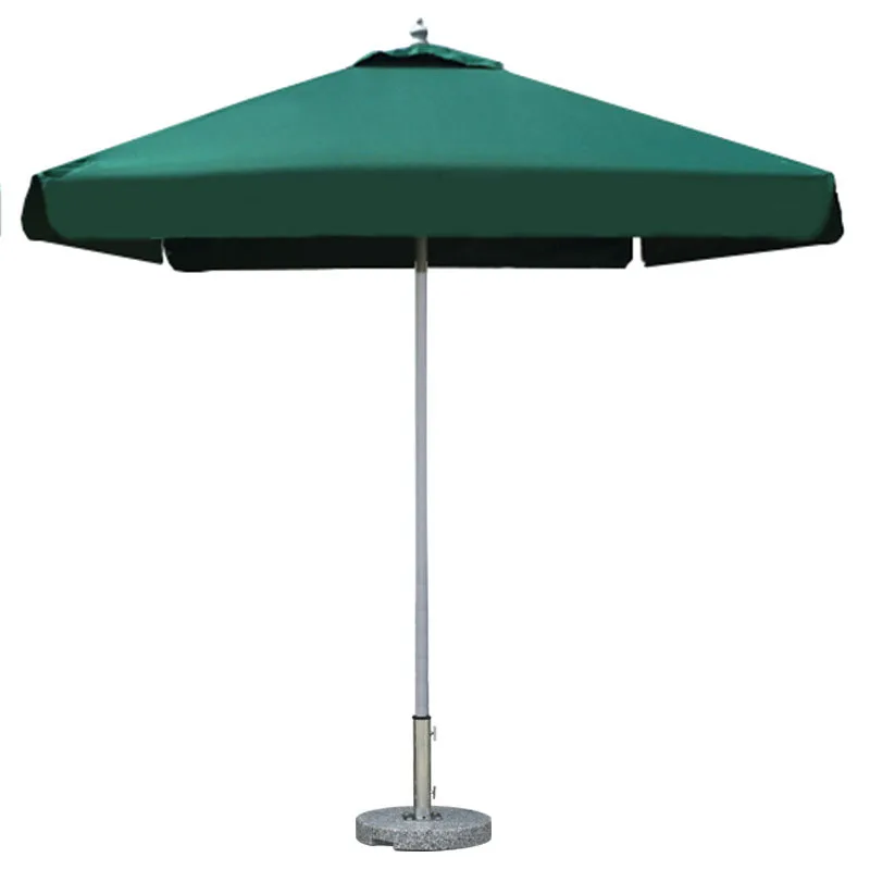 Square outdoor aluminium garden custom logo print sunshade patio parasol umbrella