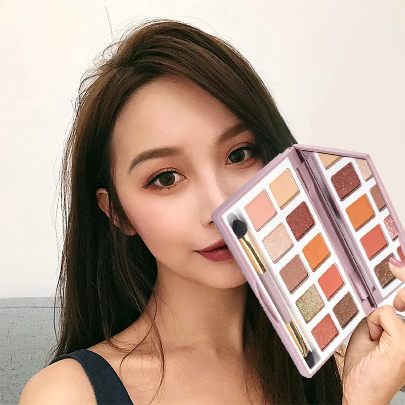 Custom magnetic empty make up palette wholesale eyeshadow pallet packaging with mirror