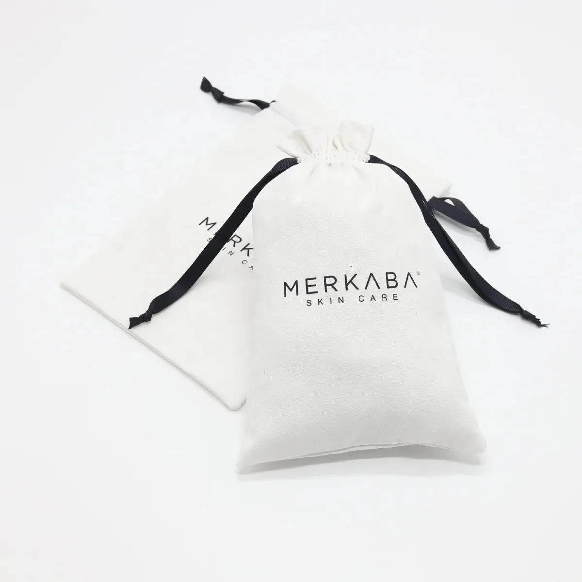 Custom Logo Natural Promotional Cotton Canvas Packaging Bag Gift Cotton Jewelry Pouch Cosmetics Pouch