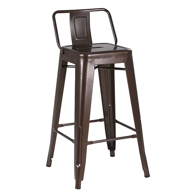 SEB 2022 Best Bar Chair Furniture Anti-UV Powder Coating Metal Outdoor Dining Restaurant High Industrial Chair