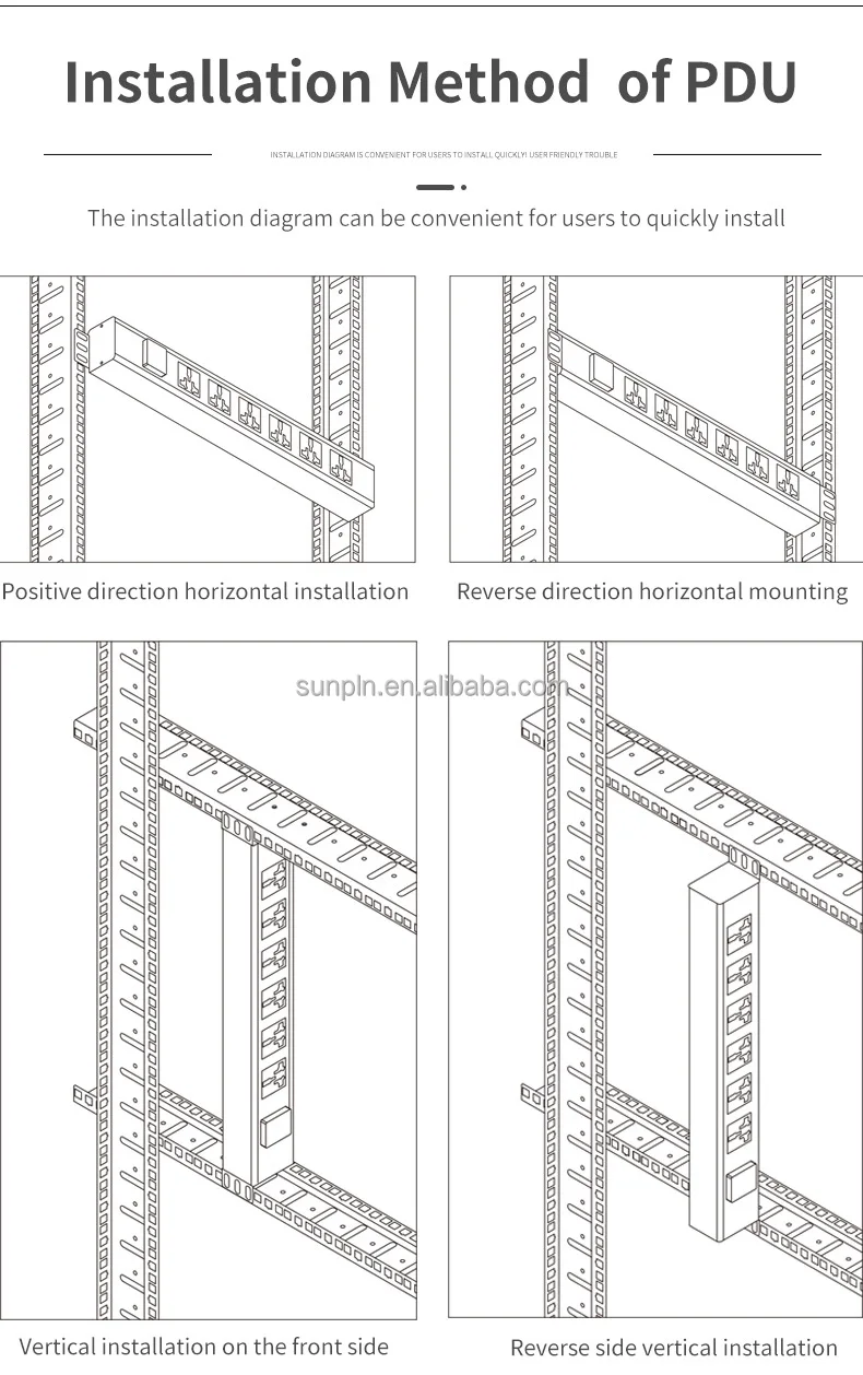 IT room industrial socket rack aluminium PDU 10A 3C electrical equipment14