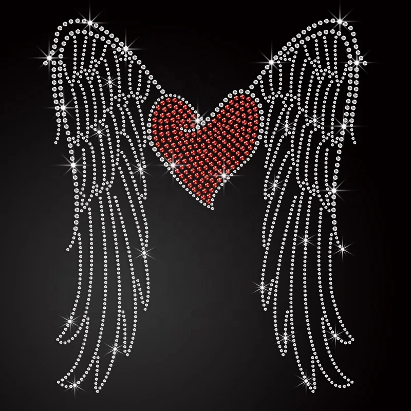 Full Zip Up Hoodie Custom Rhinestone Spread The Wings Glitter Rhinestone Iron On Custom Iron Rhinestone Transfer