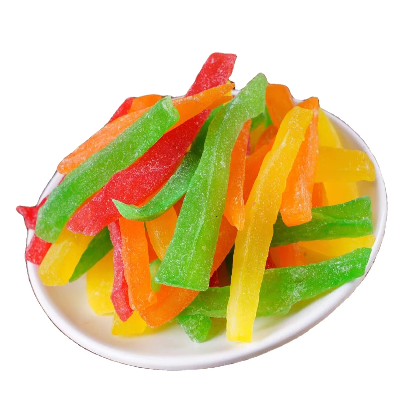 High-Grade Sweet Soft Dried Papaya Slices Preserved Fruit Snacks Dried Papaya Mixed Color Papaya Slim Stick