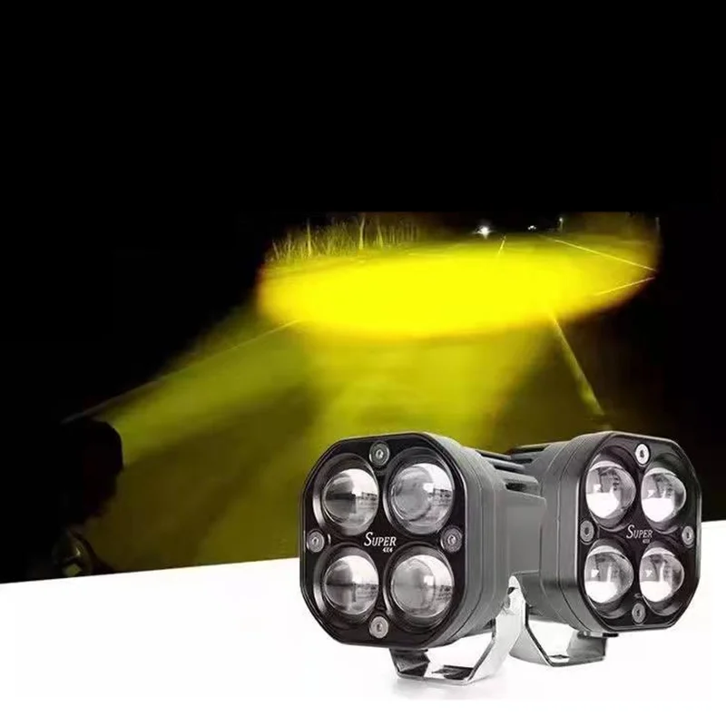 Dual colors 3 Inch motor vehicle lights motorcycle offroad led light Driving 4x4 Square Spotlight car led work light bar system