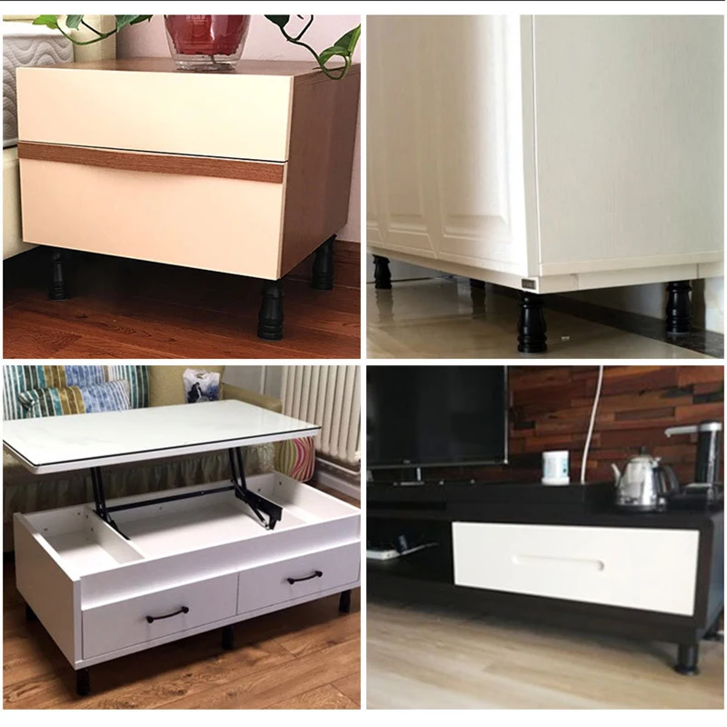 Adjustable Cabinet Leg Kitchen Furniture Legs Plastic Modern for Cabinet Round Plastic Adjustable Height Bed Legs