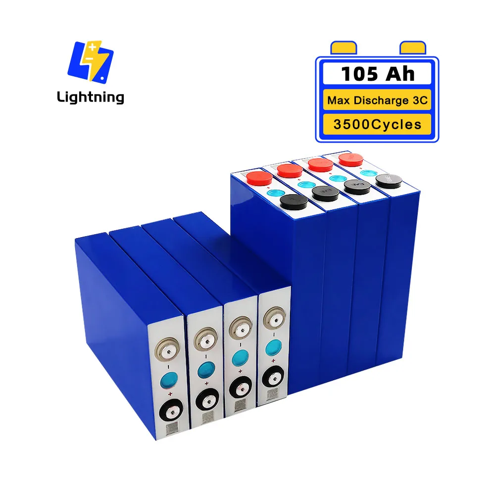 EU Warehouse 3.2V 105Ah LiFePO4 340Ah 320Ah 280Ah 100Ah Akku Lithium Ion Battery Cell for RV Boat Solar Energy Storage System