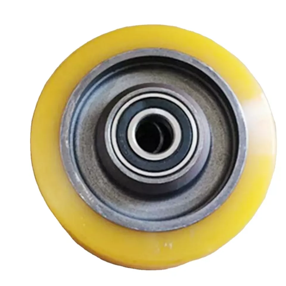 Jungheinrich   140x54/60-20 mm Part No. 50432647 Wear-resistant Polyurethane  Cast Iron Supporting Stability wheel