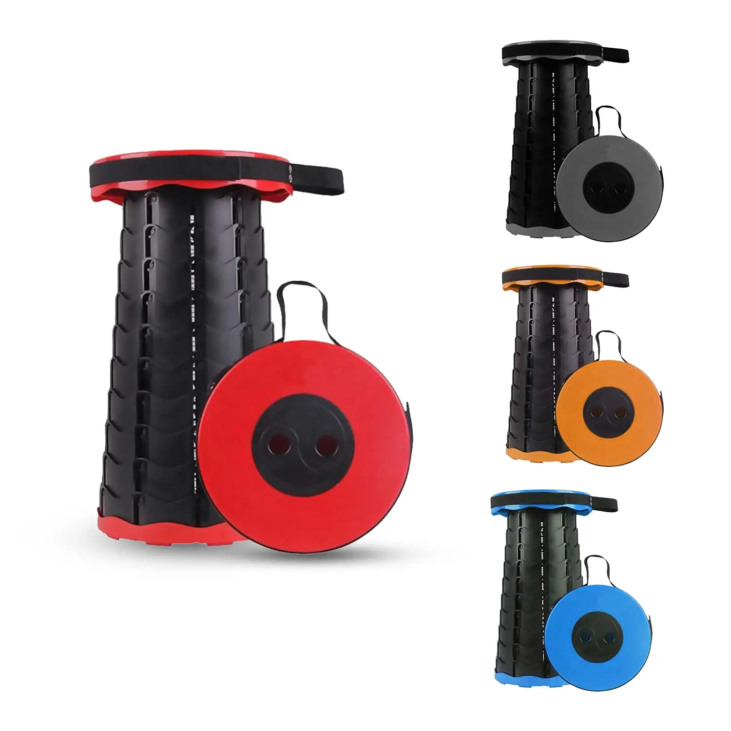 Outdoor Retractable Luminous Warning Chair Camping Picnic Telescopic Stool Folding Fishing Chair