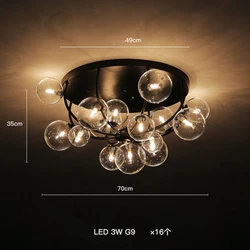 g9 led Postmodern Iron Glass Round LED Lamp LED Light.Pendant Lights.Pendant Lamp.Pendant light For Dinning Room