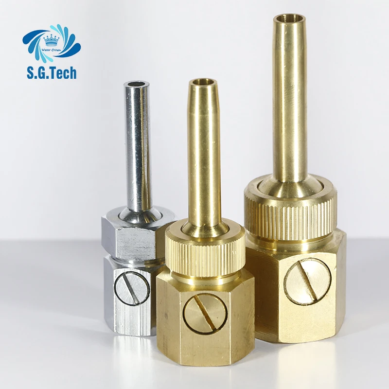 2023 Hot Sale Adjustable Direct Injection Fountain Nozzle Wholesale Copper Brass Fountain Nozzle