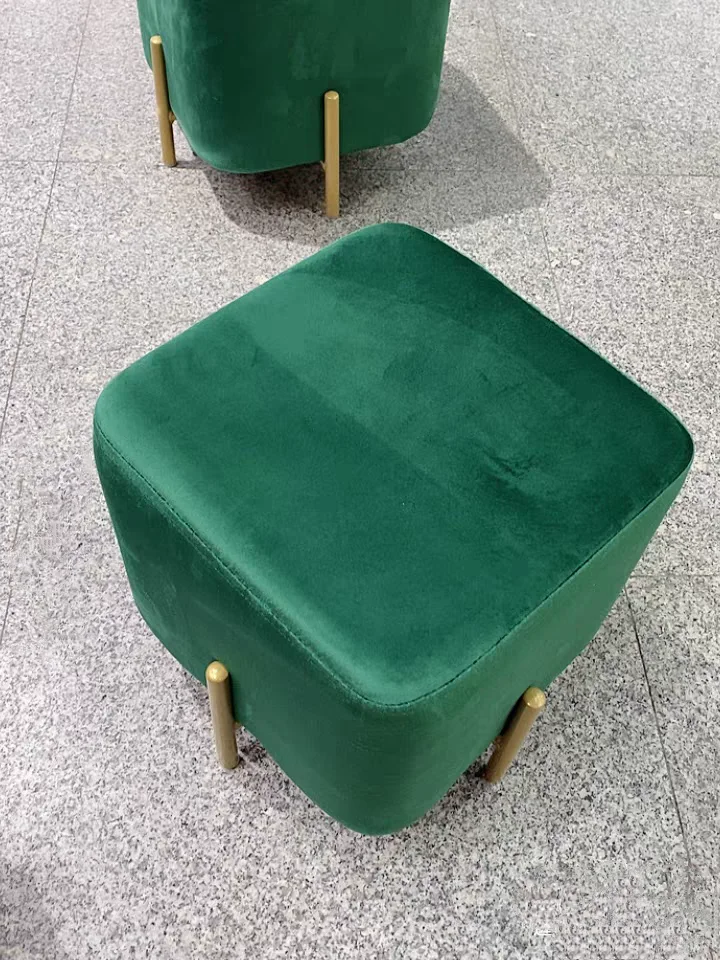 Creative entry velvet small stool clothing rack shoe store rest shoe stool network red fashion simple square sofa stool