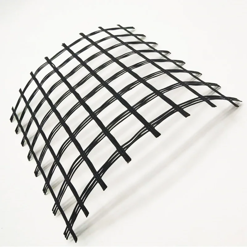 High-temperature resistant and anti-cracking double warp and double weft fiberglass material geogrid for road surfaces