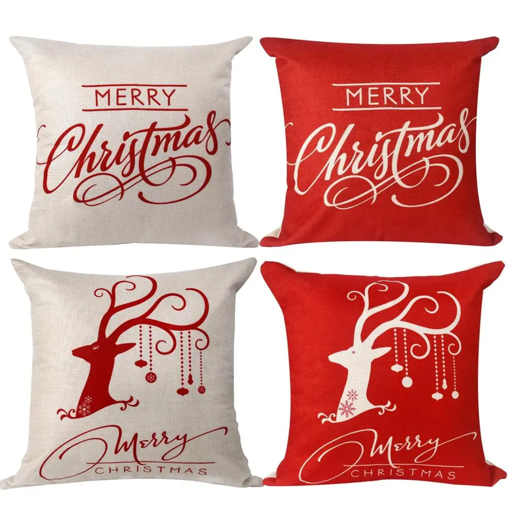 Merry Christmas Decoration For Home Santa Claus Reindeer Pillow Case Christmas 2022 Xmas Navidad Happy New Year