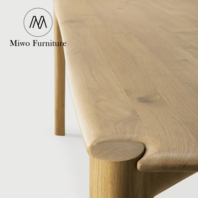 Luxury Modern Japanese stylist Oak Solid wood Classic 4 6 8 Seater Home Furniture rectangle Dining table and chair Wholesale