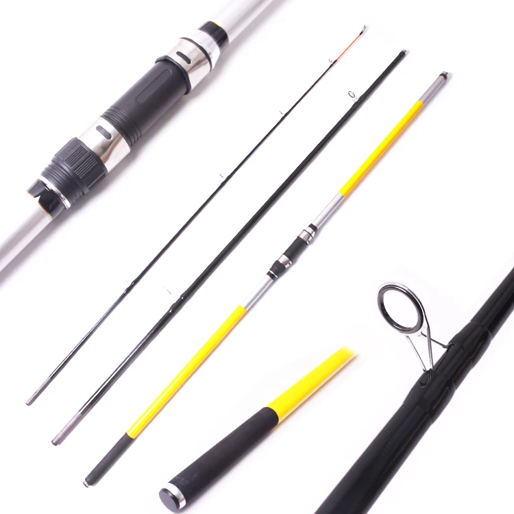 SFR075  4203 graphite blank 3 sections surf casting fishing rod for saltwater fishing mix carbon