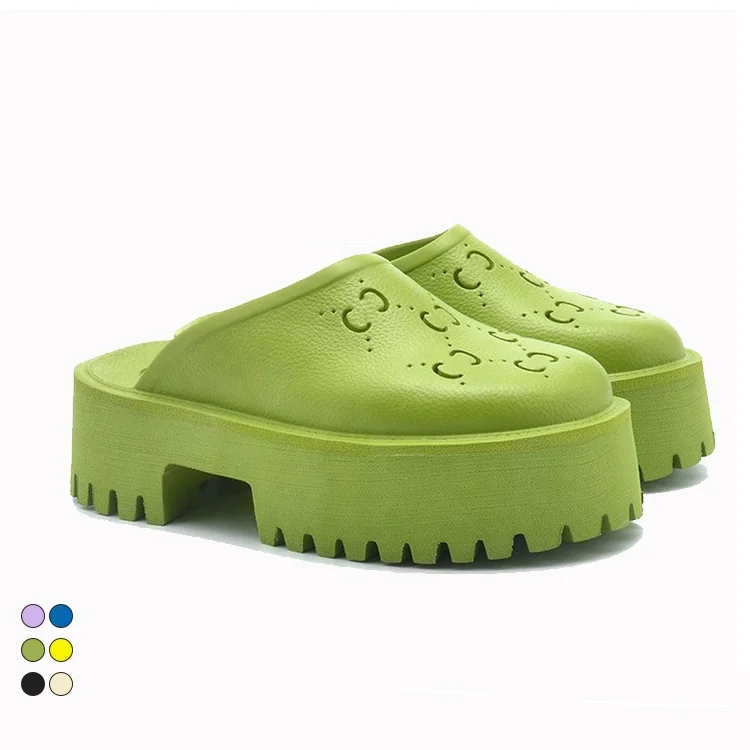 2023 luxury latest design ladies designer summer beach EVA soft famous brands platform slippers for women