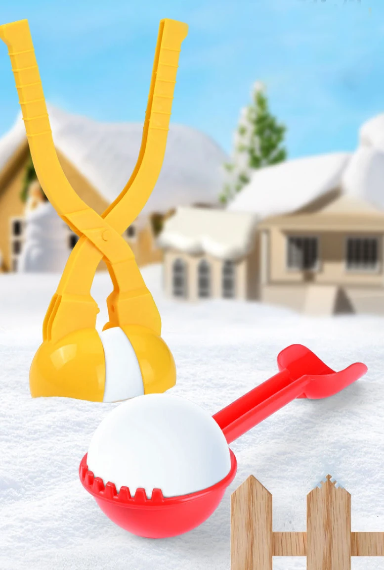 Winter Outdoor Interaction Game Shark Snowball Launcher Gun Toy Kid Clamp Snow Ball Grasping Clamps Tool Multi-shape Cartoon Toy