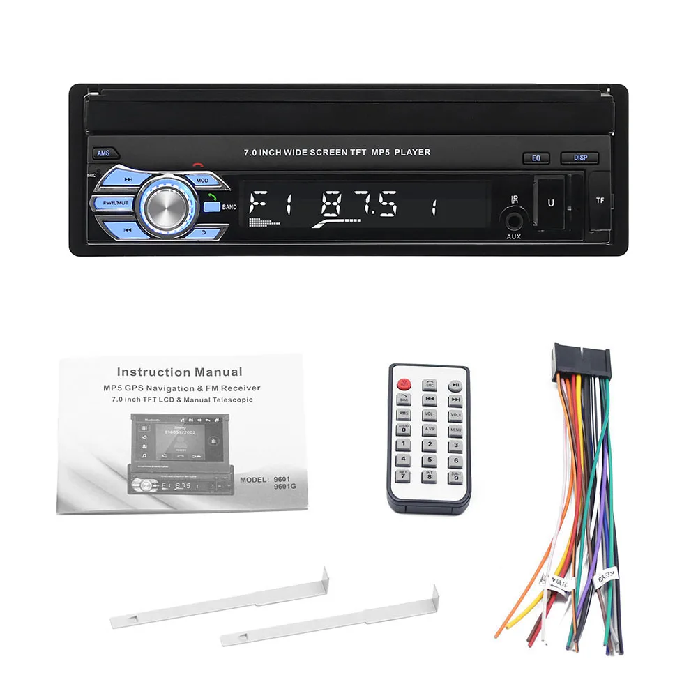 
Mirror Link 1 Din 7 inch 12V Car Stereo FM Radio MP4 MP5 Audio Player USB TF video touch screen with BT 