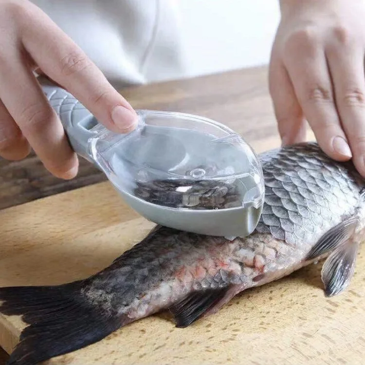 Kitchen Gadgets 2020 New Designs Cleaning Fish Skin Scraping Scales Planing Fish Scale Remover