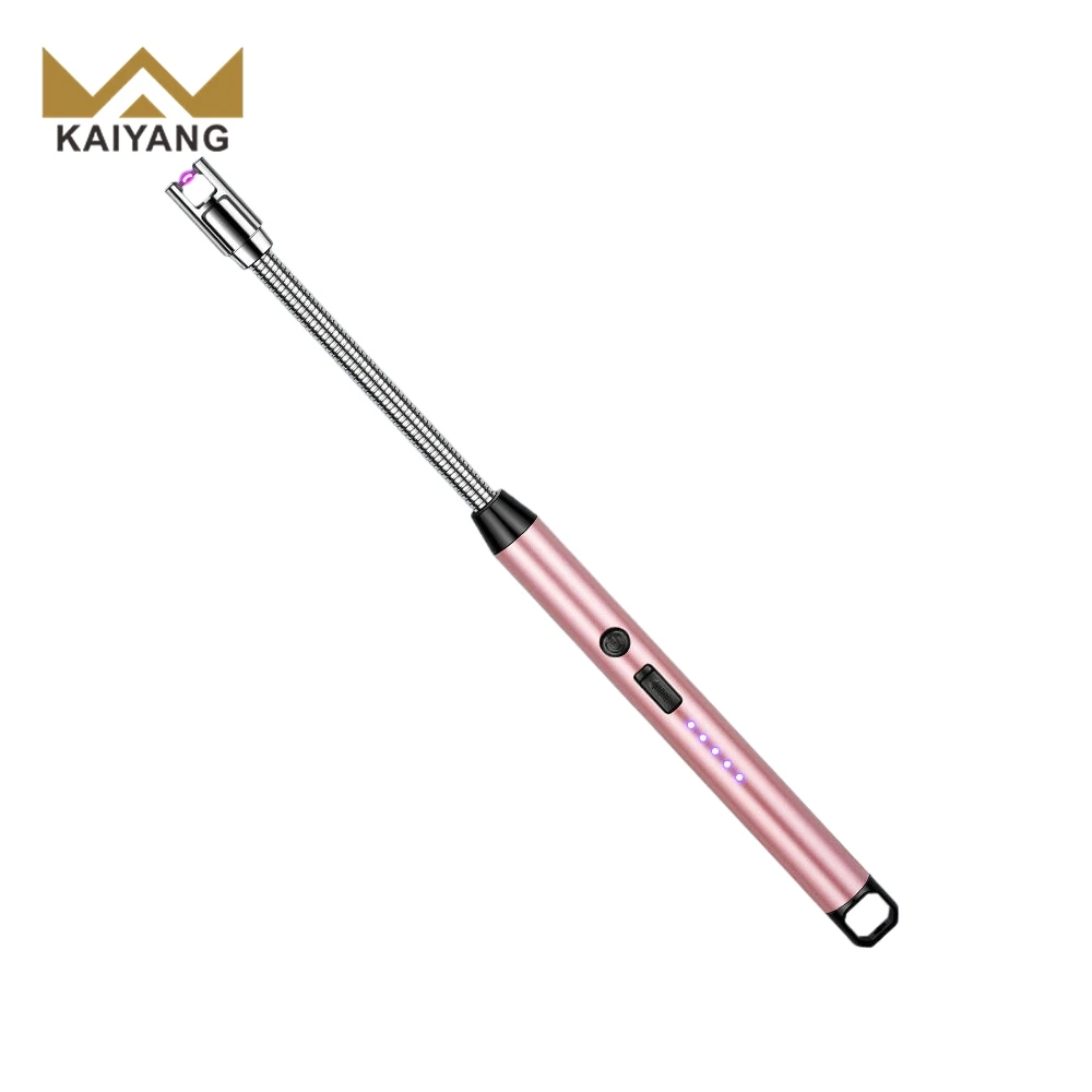 Electric Plasma Arc Usb Candle Lighter logo with Long Adjustable Handle