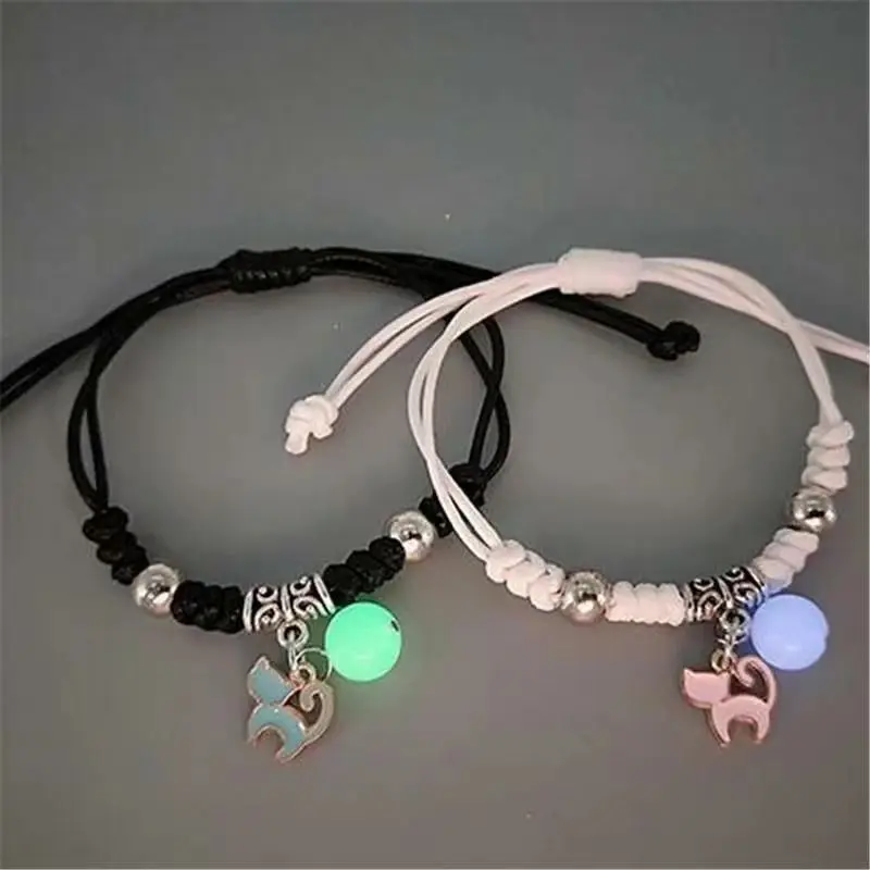 Luminous magnetic couple bracelet mutual attraction relationship matching friendship women men rope