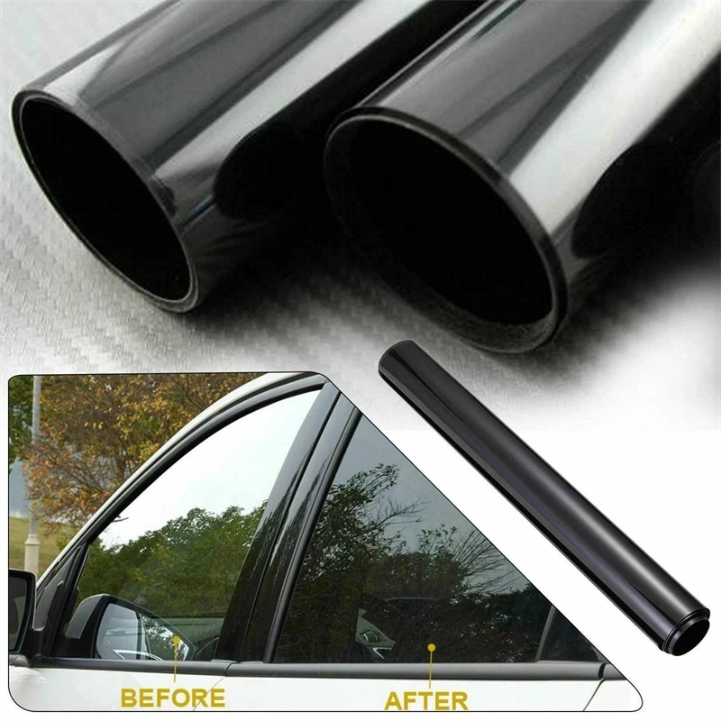 1 Roll 50cm X 3m 1/5/15/25/35 Percent VLT Window Tint Film Glass Sticker Sun Shade Film for Car UV Protector foils Sticker Film
