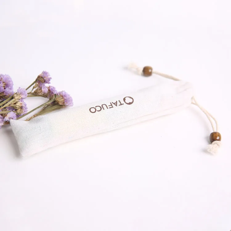 Eco Friendly Reusable Package for Stainless Steel Straws and Brushes Set Chopsticks drawstring Bag