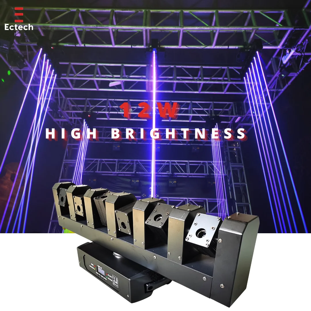 Матричное кинетическое освещение 6 головок глаз 2 Вт RGB полноцветный лазер линз фары для диджея движущиеся световые балки сценические люки