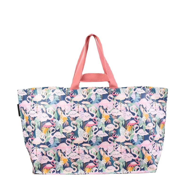 Factory eco-friendly laminated pp woven shopper tote bag,wholesale reusable printing customized shopping sack,RPET