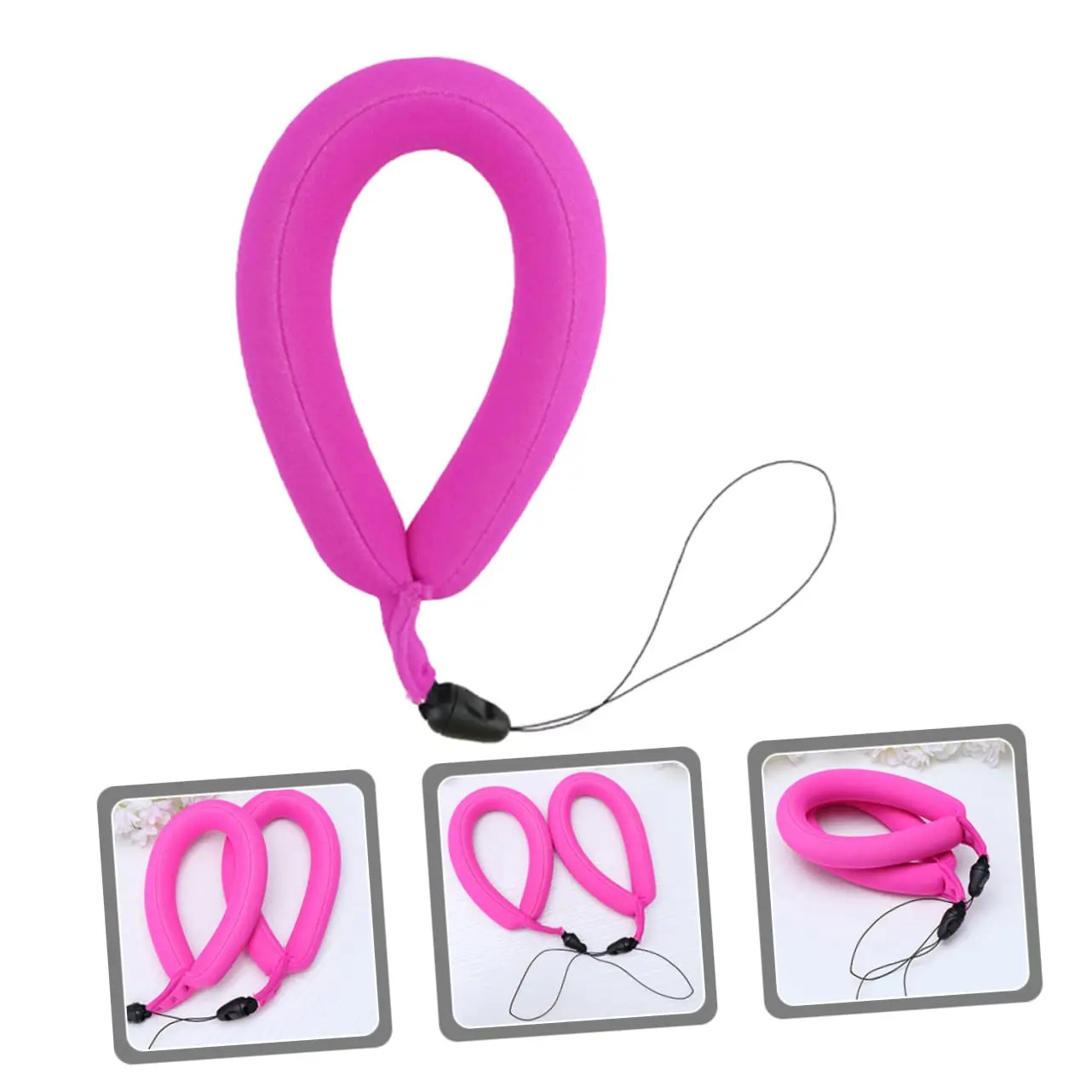 Custom Logo Neoprene Outdoor Camera Float Wrist Strap Mobile Phone Sponge Float Lanyard Keychain DIY Wristlet Key Chains