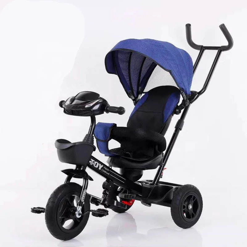 Baby Tricycle 3 1 Children Kids Bike Stroller Folding Push 4 Trike Wheel Tricycles