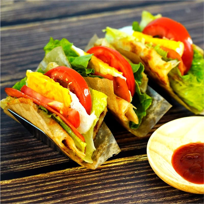 Top Seller 2023 Food Grade Stainless Steel Taco Holder Stand Taco Rack