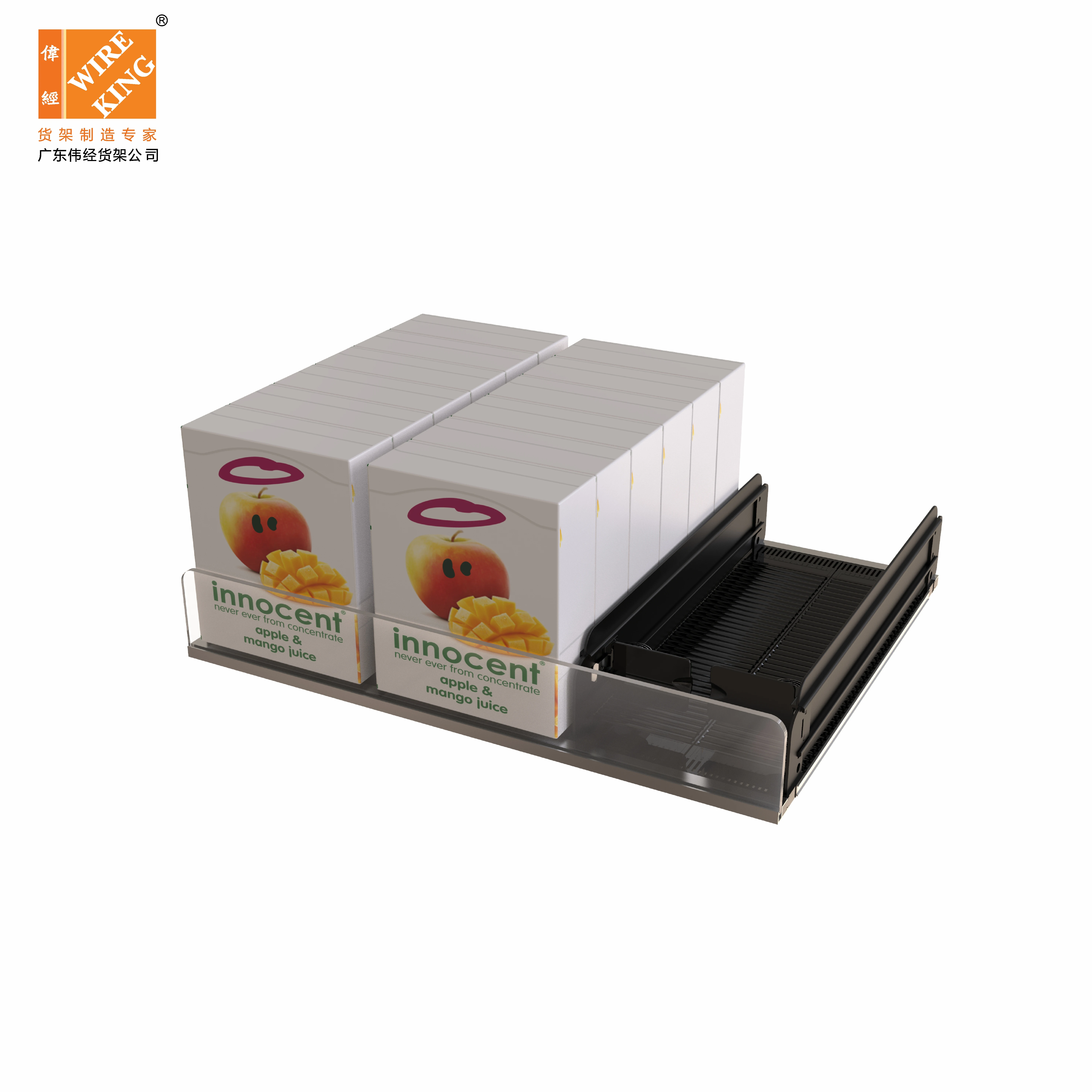 Supermarket Shelf Pusher System Canned beverages Automatic Spring Pusher Trays Shelf Roller Drink Pusher
