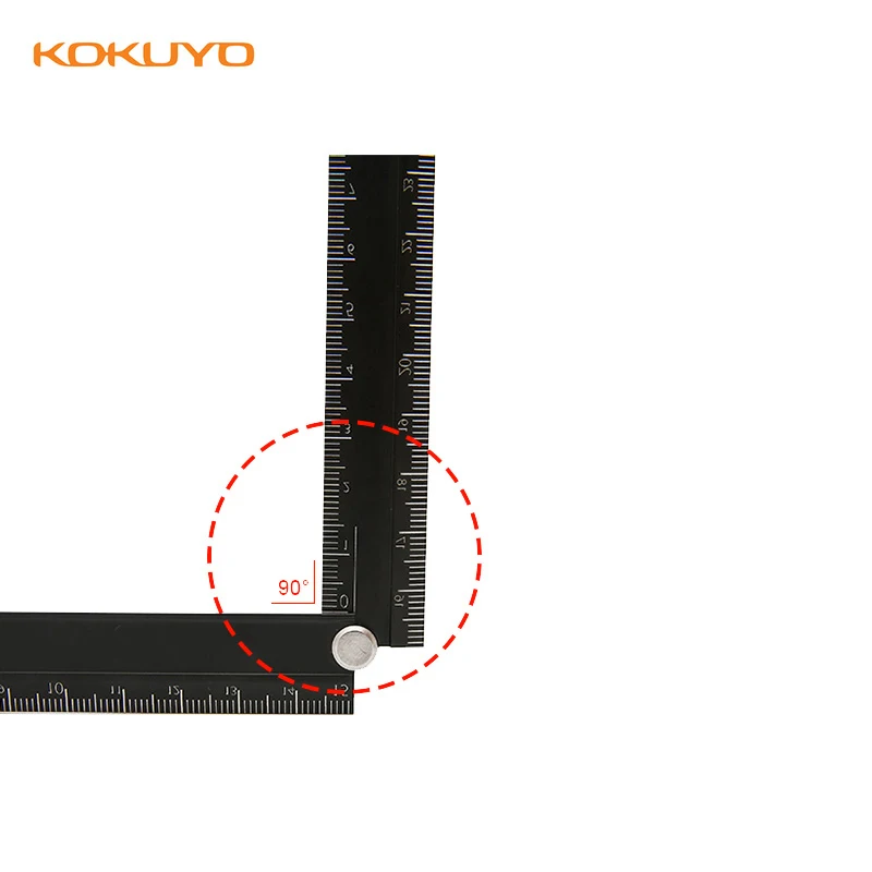 
KOKUYO Metal Ruler Urban Monochrome 15/30cm Alumite Folding Ruler 