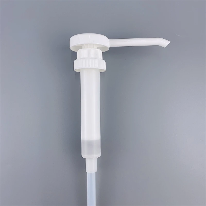 Free Sample 38/400 15 cc black white syrup pump plastic food sauce honey dispenser pump big dosage syrup pump