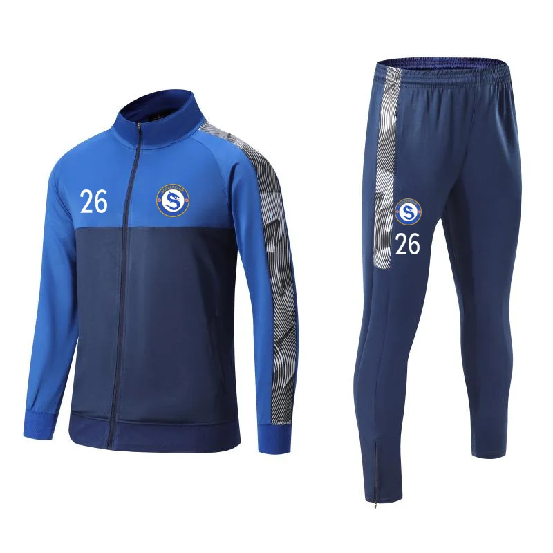 Custom Mens Winter Soccer Jacket Warm Flecce Football Tracksuit Training Football Uniforms Soccer Sportswear Tracksuit For Men