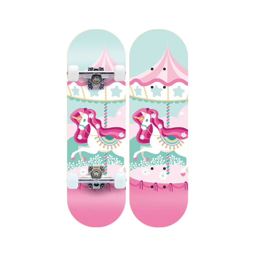 Kids Complete Skateboards for Beginners Layer Canadian Maple Double Kick Skateboard