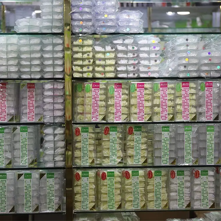  Оптовая продажа профессиональные натуральные сверхдлинные накладные ногти из АБС-пластика 500 шт.